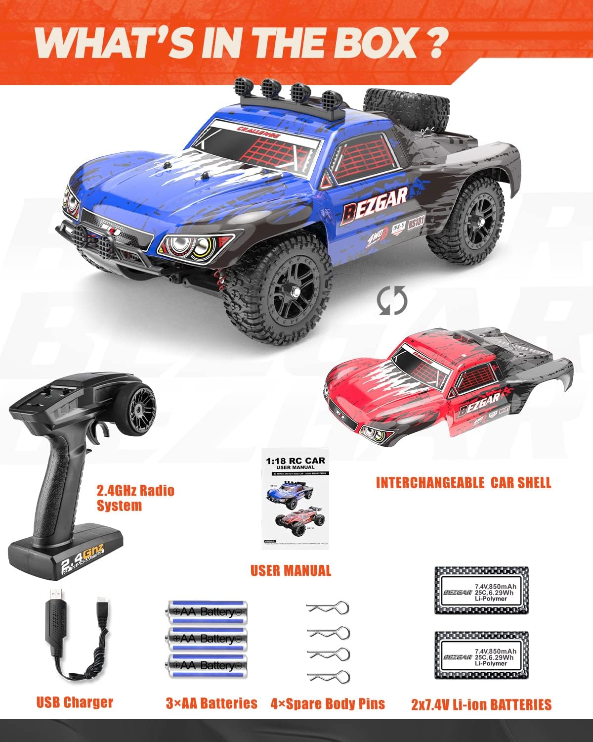 1:10 Scale 4WD Electric Remote Control Truck W3265
