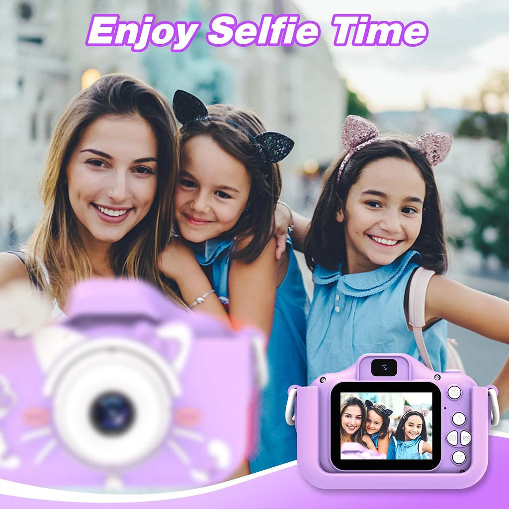 Kids Camera with Cartoon Soft Silicone Cover, 32G SD Card Included Z481