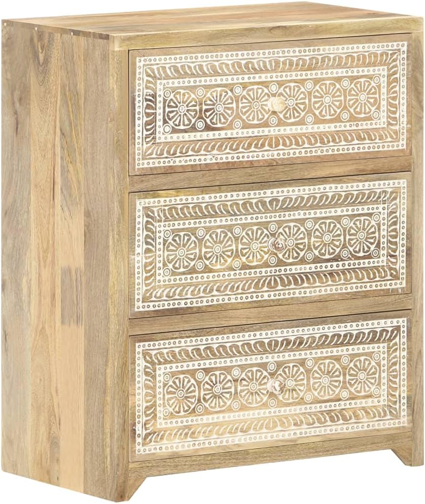 Solid Acacia Wood Sideboard with Drawer and Storage Cabinet G295608
